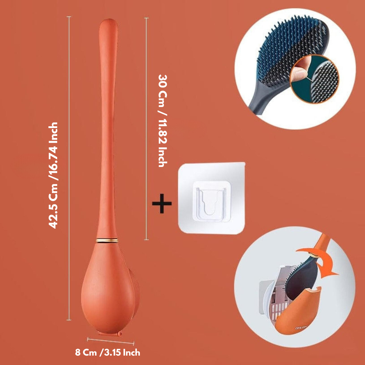 SmartBrush - מברשת אסלה סיליקון אלגנטית והיגיינית