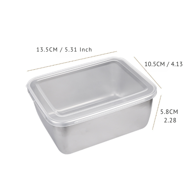 Convertible stainless steel dish: Store and serve with elegance