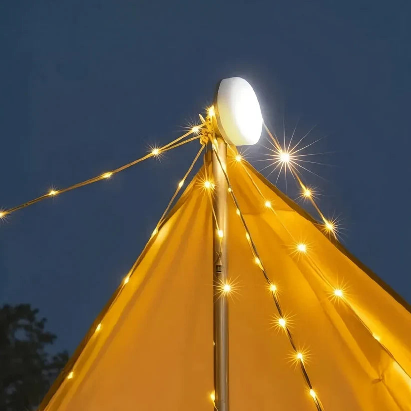 مصباح تخييم LED قوي مع بطارية طويلة الأمد