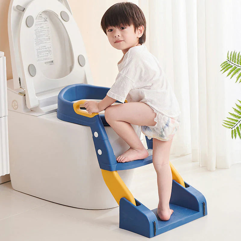 Seggiolino pieghevole per bambini per una facile toilette