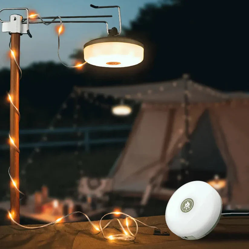 مصباح تخييم LED قوي مع بطارية طويلة الأمد