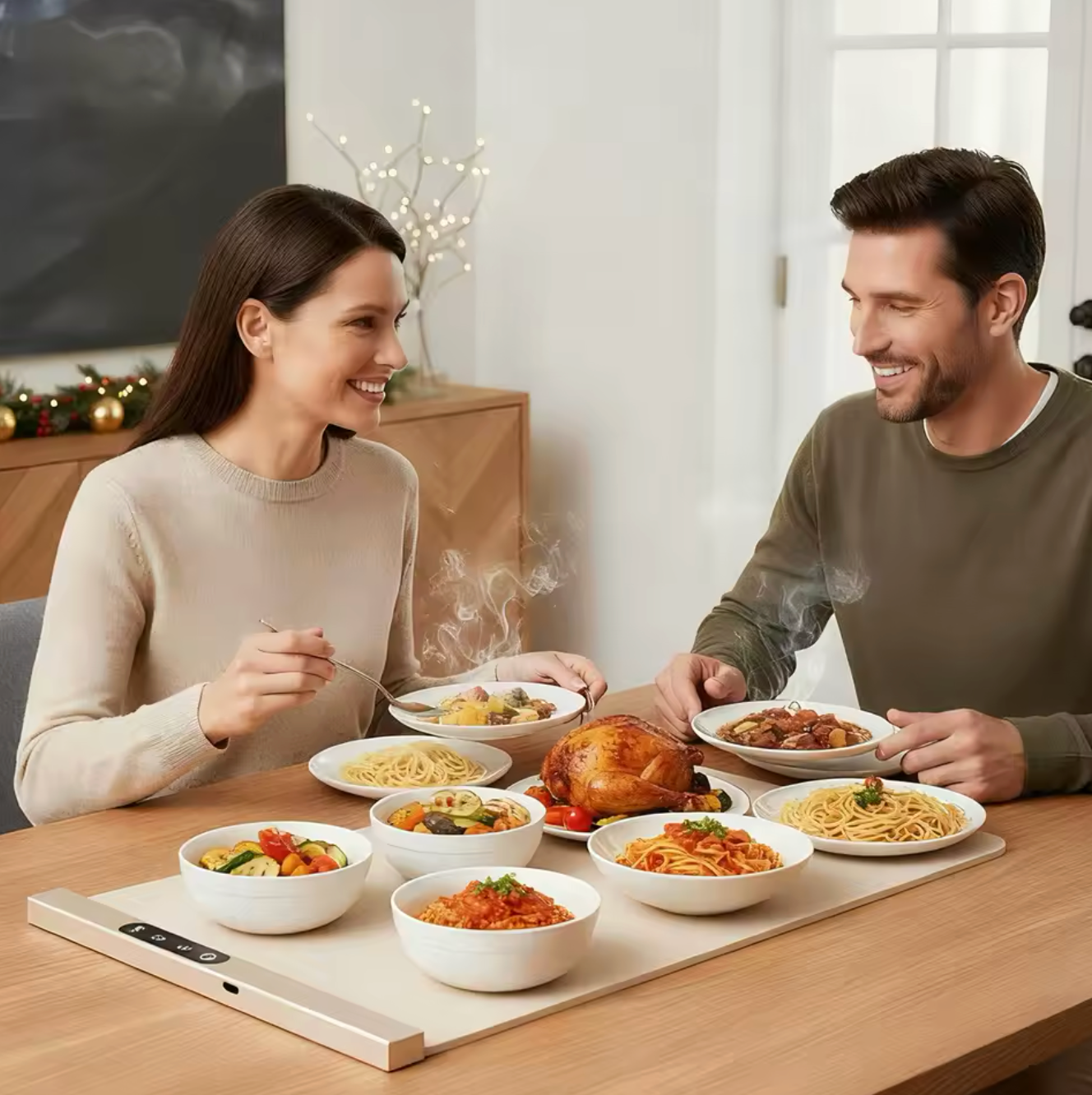 Plato calefactor inteligente - Mantén tus platos calientes por mucho tiempo 