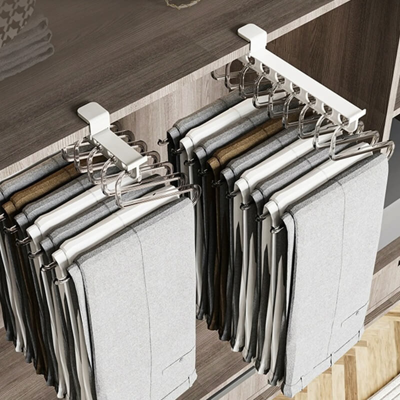 Retractable sliding clothes rack